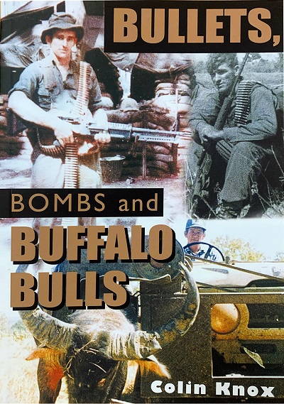 Book cover showing images from Vietnam and buffalo catching