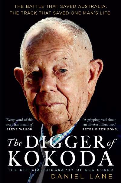 Book cover with photo of old man on black background