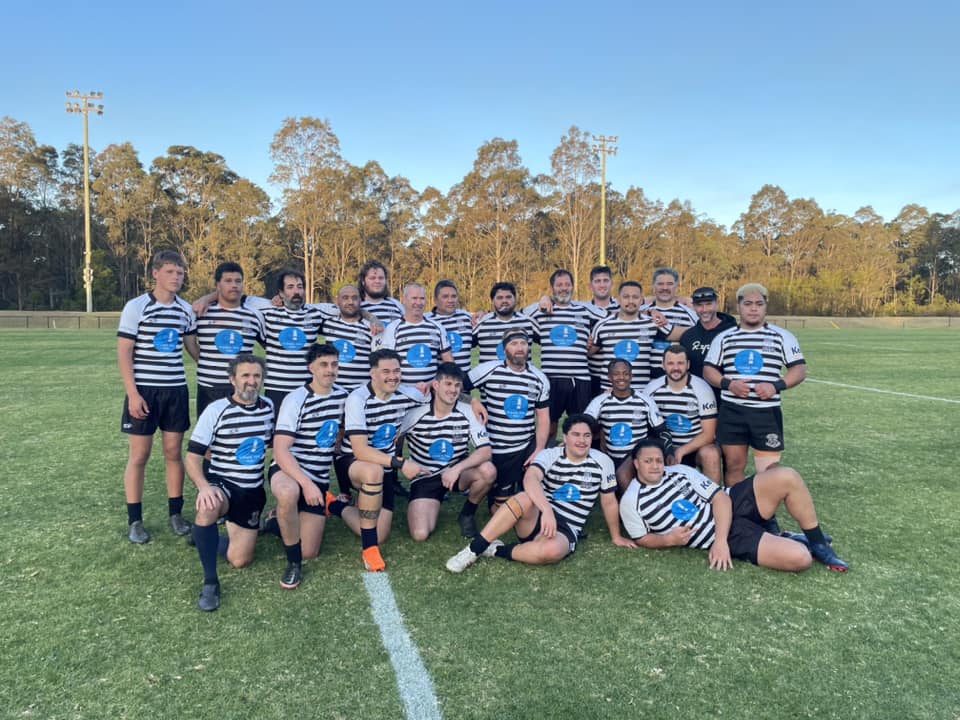 Football team posing for photo