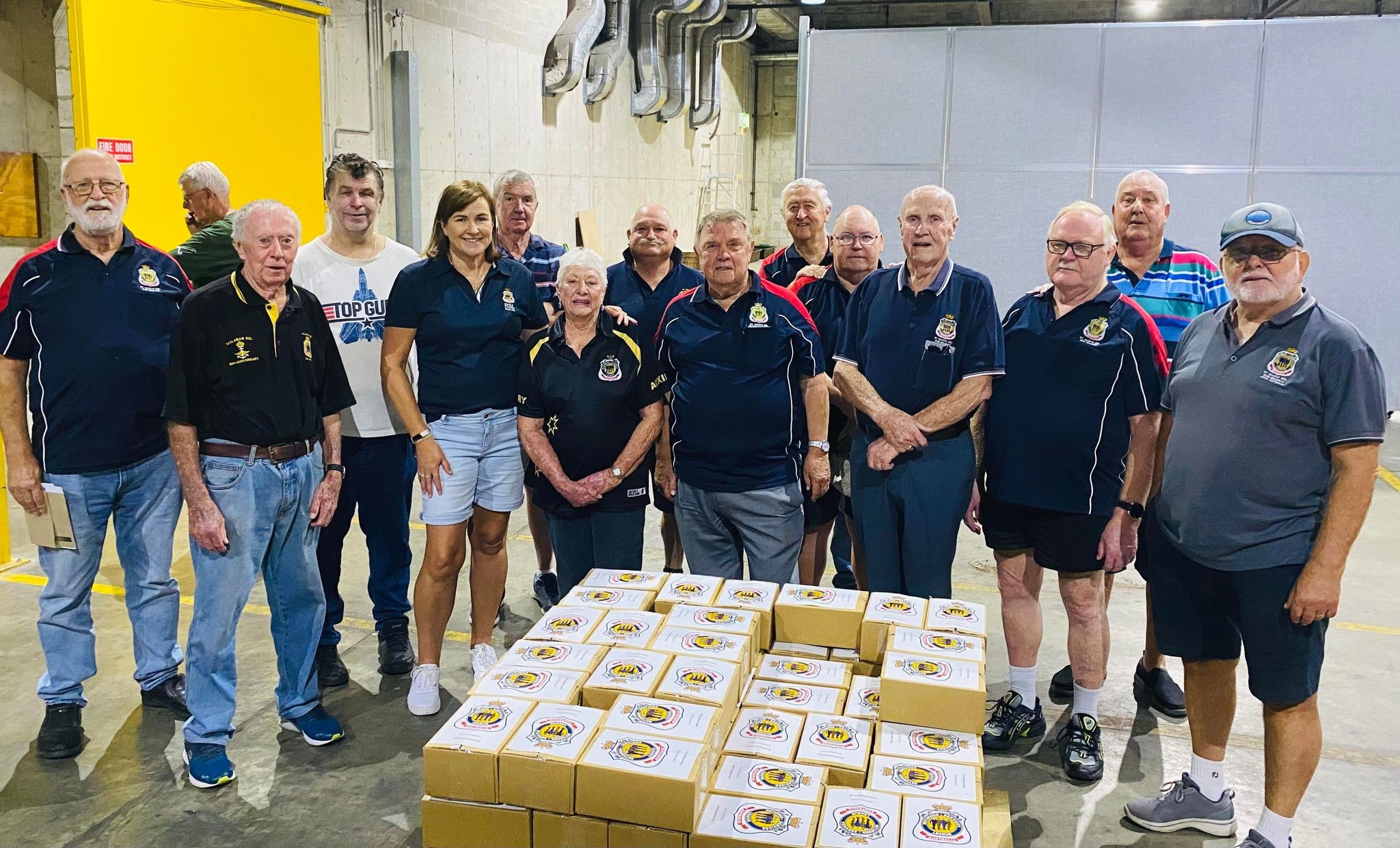 The RSL Australian Forces Overseas Fund packing crew