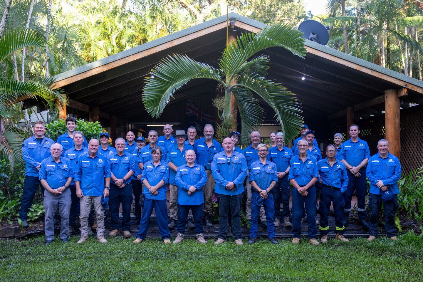 Volunteers at DRA’s recent recovery operation in Far North Queensland; Joshua Bailey is first on the left.