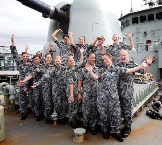 Women of HMAS Anzac come together to celebrate International Women’s Day 2013. (Image: Defence)