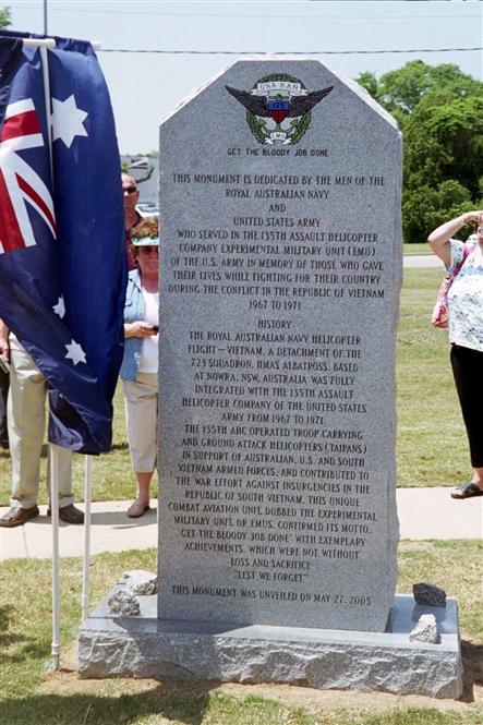 The 135th AHC (EMU) US Army Royal Australian Navy Memorial