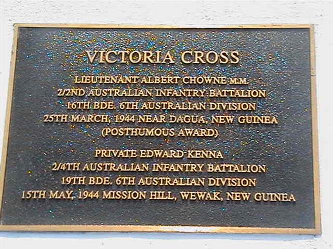 Victoria Cross Memorial Plaque