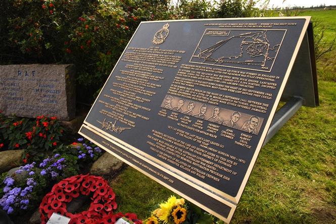 EE138 Lancaster Bomber Memorial, Stadil, Denmark