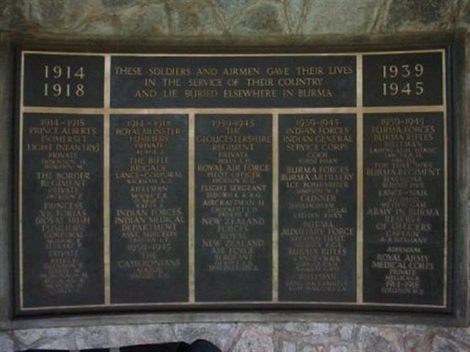 CWGC Memorial to the Missing, Taukkyan War Cemetery