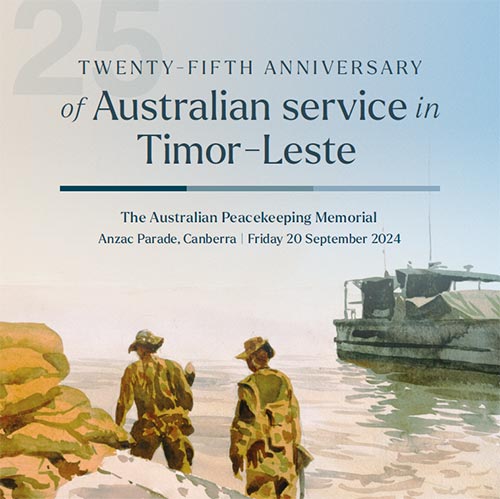 Twenty-Fifth Anniversary of Australian service in Timor-Leste publication cover