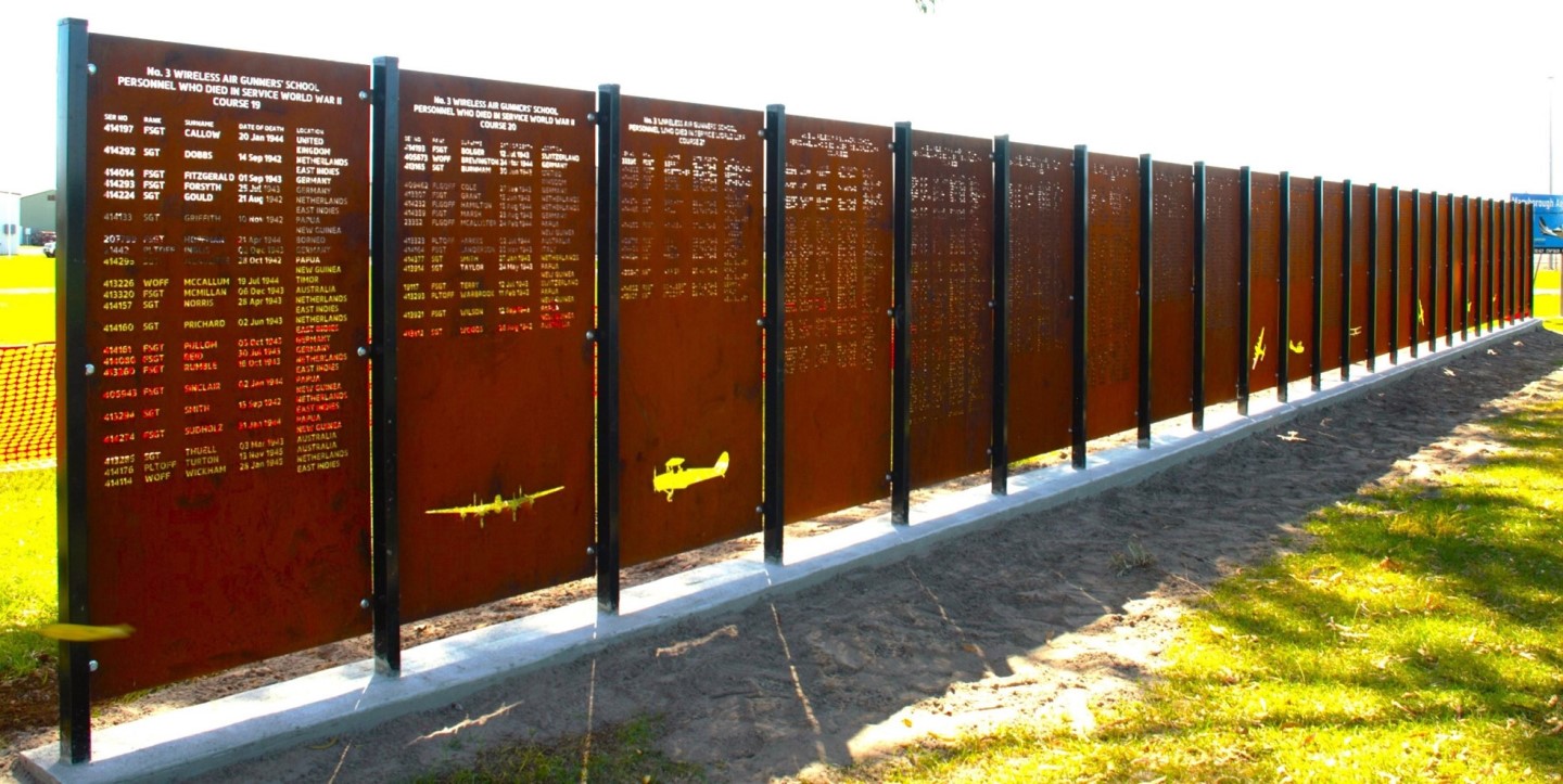 New memorial wall at former RAAF Station Maryborough