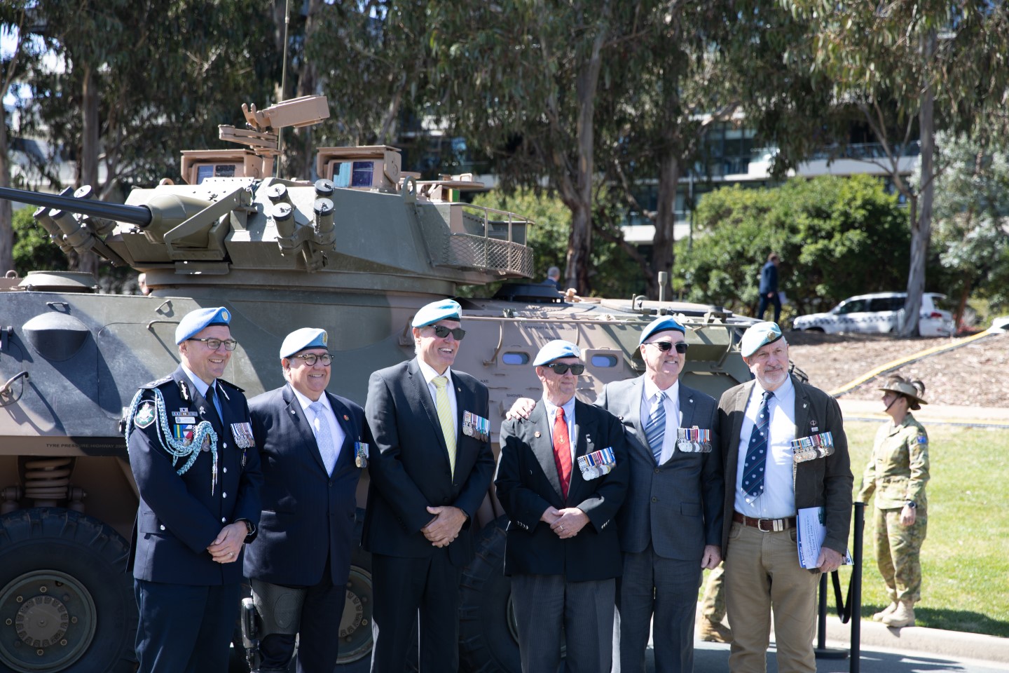 Veteran peacekeepers at the National Commemorative Service in Canberra