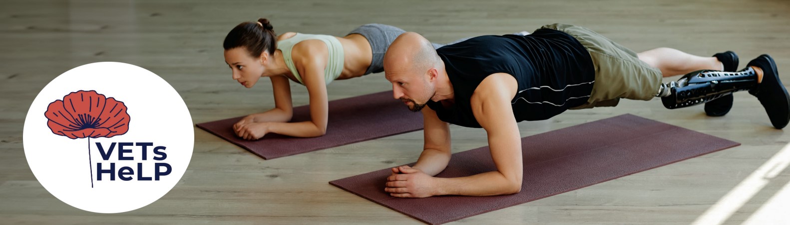 male and female doing push ups