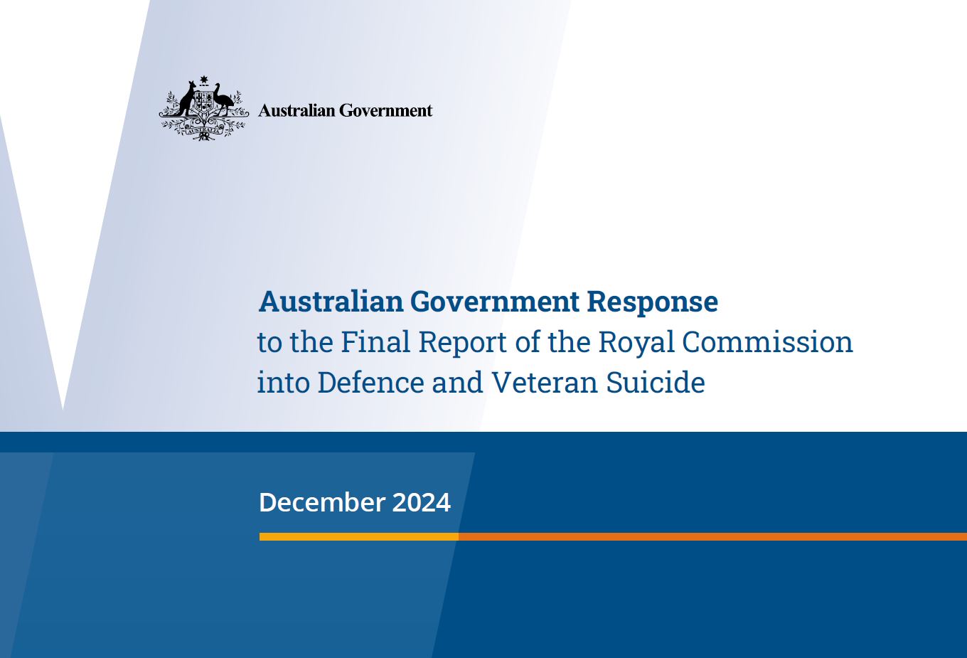 Publication cover for the Royal Commission into Defence and Veteran Suicide Final Report