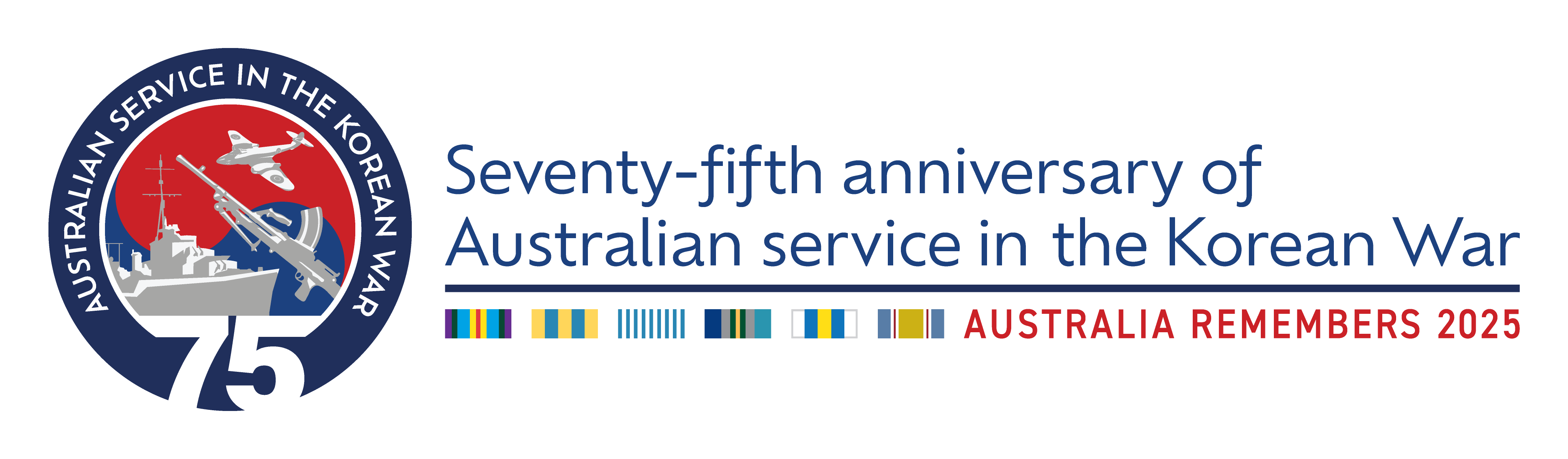 Banner of the 75th anniversary of Australian service in the Korean War