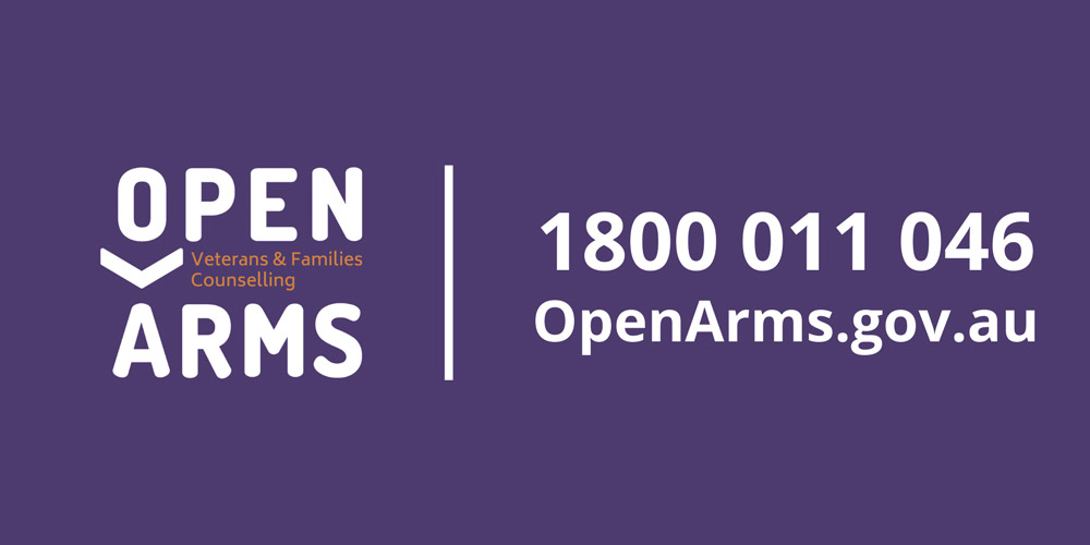 Logo of Open Arms — Veterans & Families Counselling.