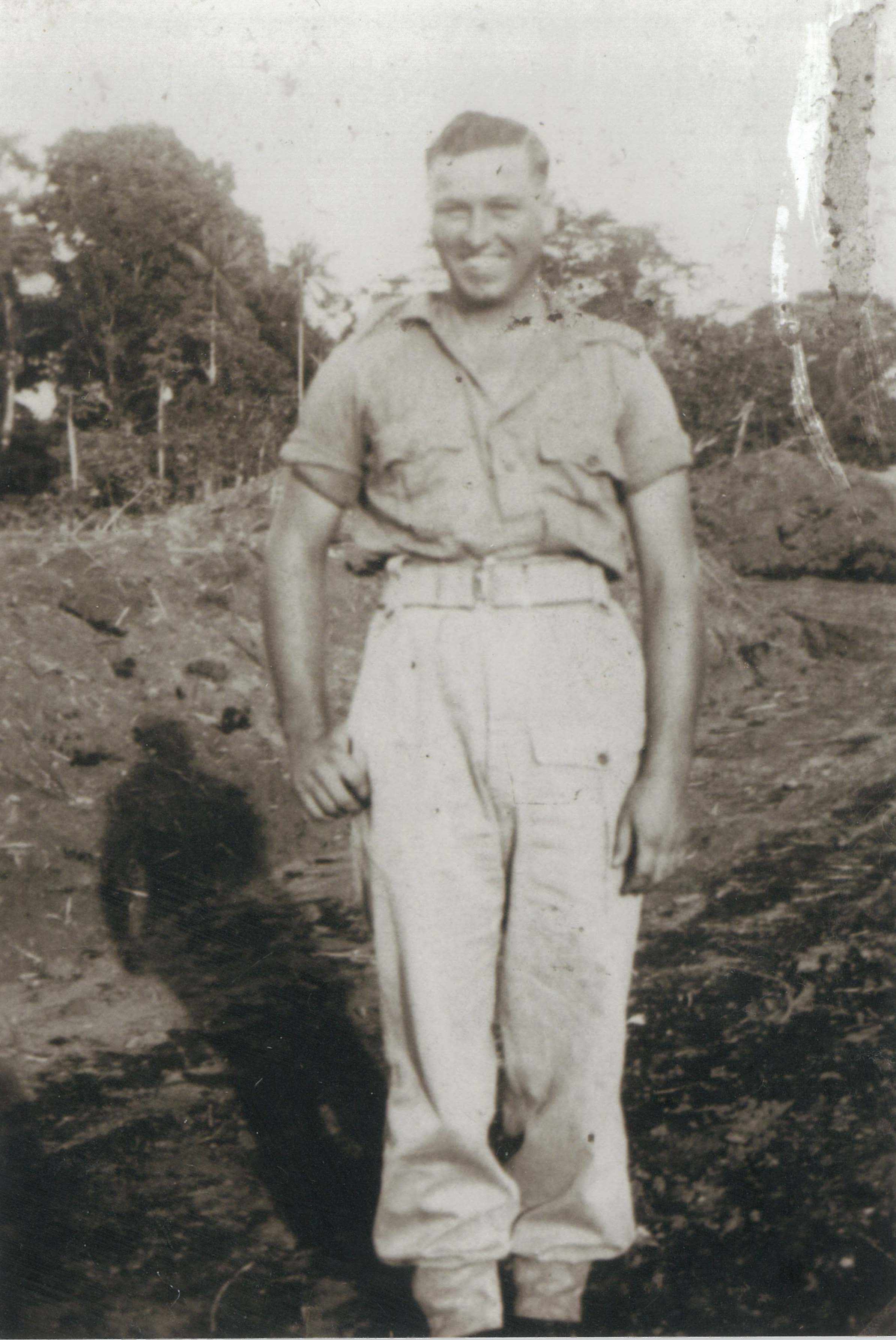 Private Fred Bainbridge, aged 17 ½, in Tanah Merah, Dutch New Guinea (now Indonesia)