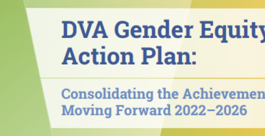 A title card for the DVA Gender Equity Action Plan